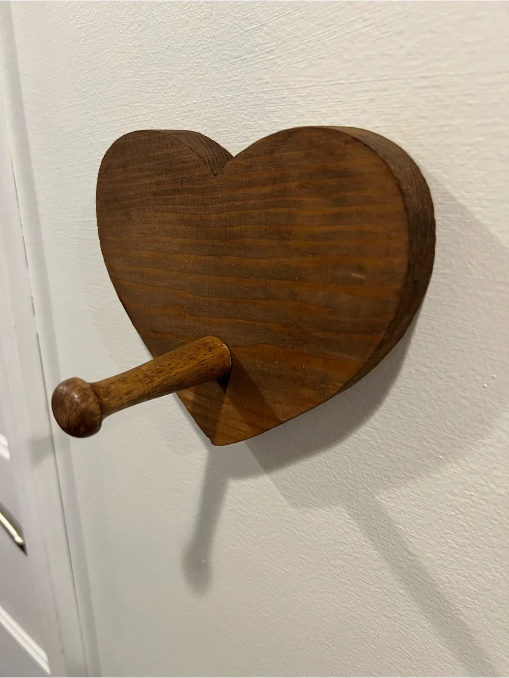 Vintage Wooden Heart Wall Hook